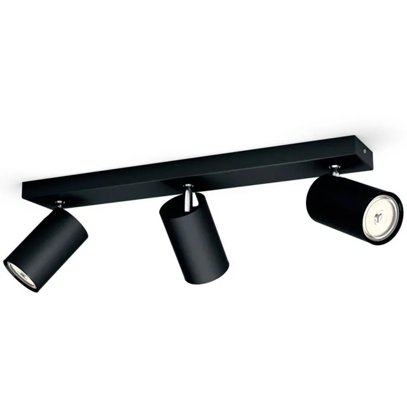 Regleta 3 Focos Led Philips Kosipo Negro