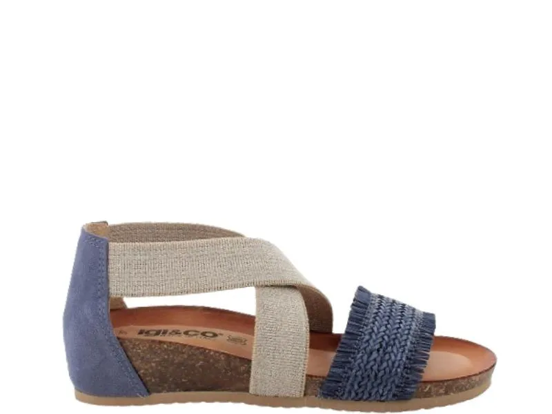 SANDALIA DE CUÑA BAJA IGI&CO EN COLOR JEANS 5697922