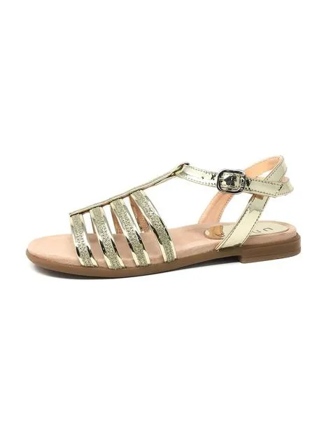 sandalia espejo dorado con glitter