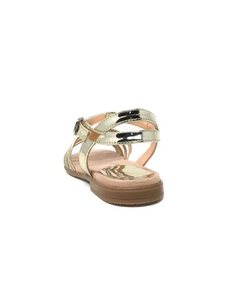 sandalia espejo dorado con glitter