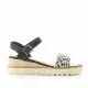 Sandalias cuña Owel corcega con trenzado en la pala multicolor