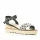 Sandalias cuña Owel corcega con trenzado en la pala multicolor