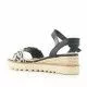 Sandalias cuña Owel corcega con trenzado en la pala multicolor