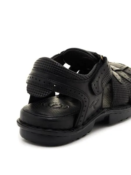 sandalias kangaroos 6525 negras para hombre