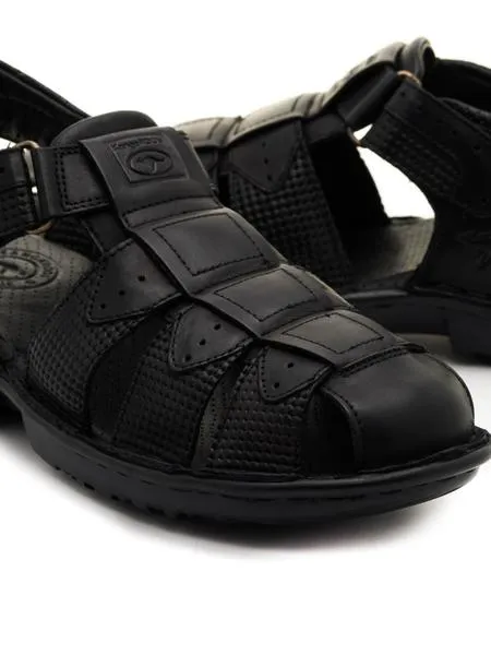 sandalias kangaroos 6525 negras para hombre