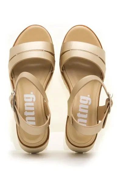 sandalias mtng plexy oro para mujer