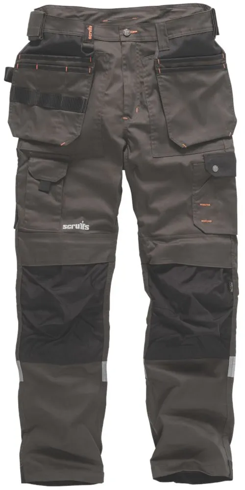 Scruffs Trade Stretch, pantalón de trabajo, gris y negro (cintura 38