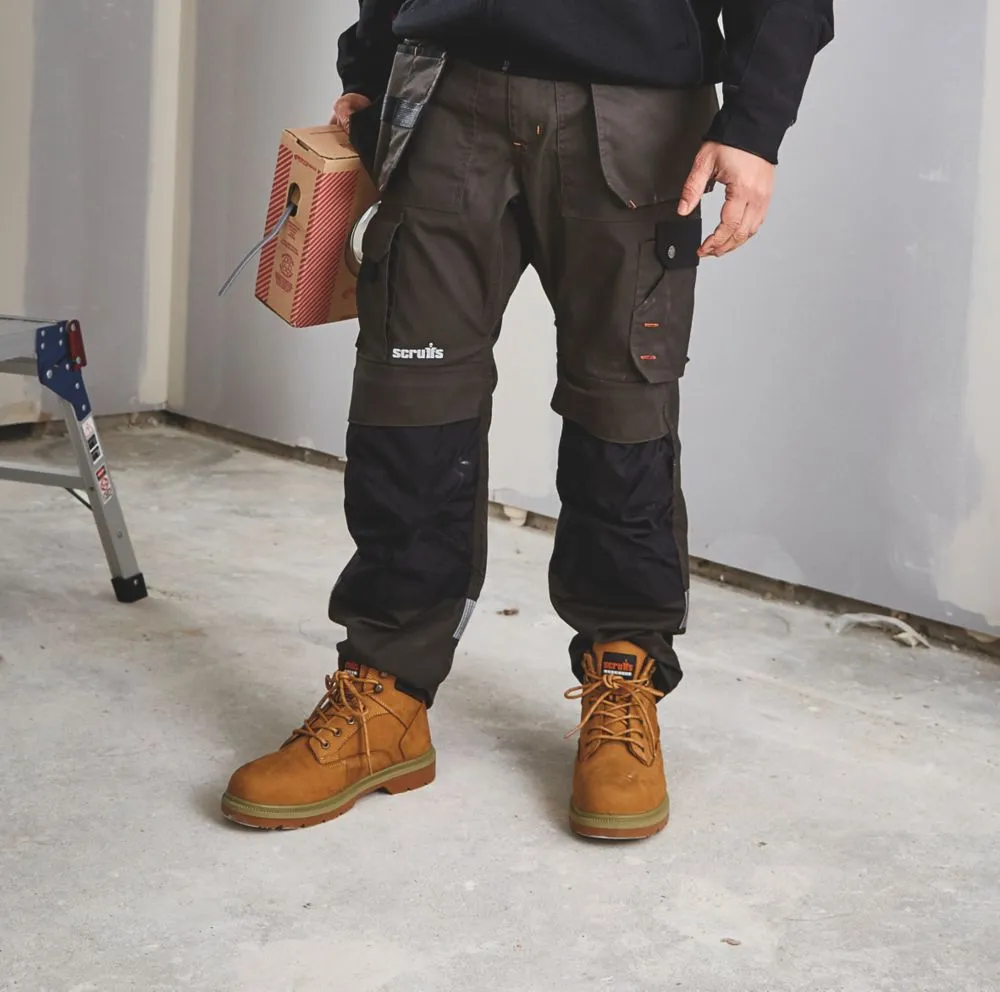 Scruffs Trade Stretch, pantalón de trabajo, gris y negro (cintura 38