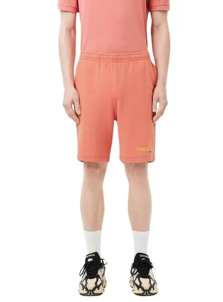 Short Lacoste Effect Rojo Para Hombre