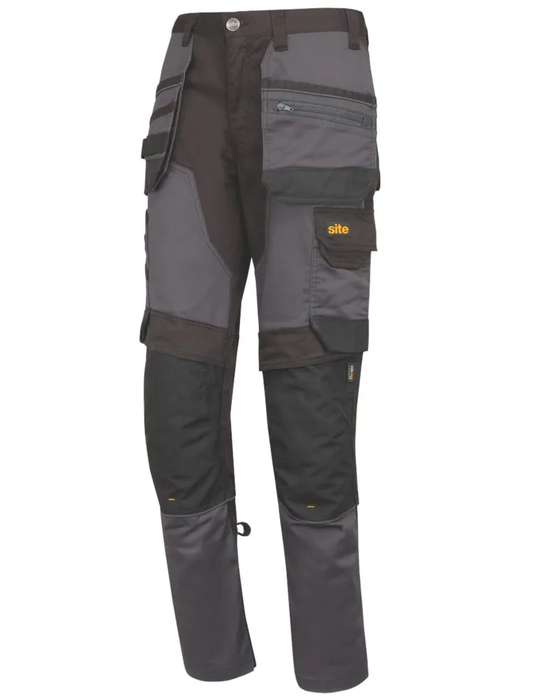Site Bolden, pantalón elástico con bolsillo de pistolera, gris/negro (cintura 36