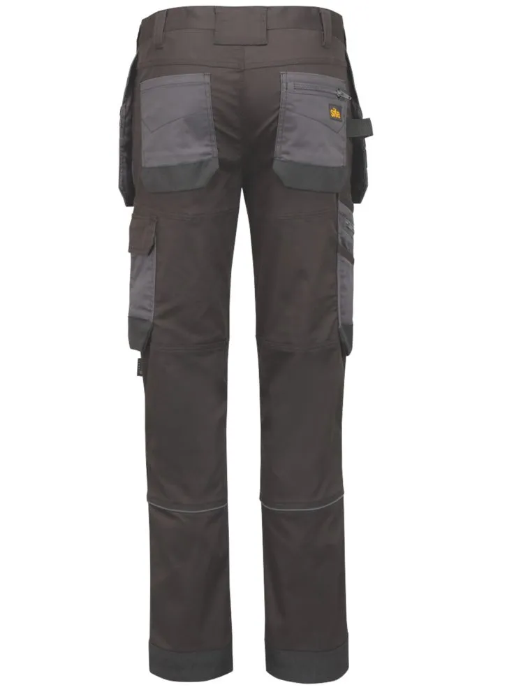 Site Bolden, pantalón elástico con bolsillo de pistolera, gris/negro (cintura 36