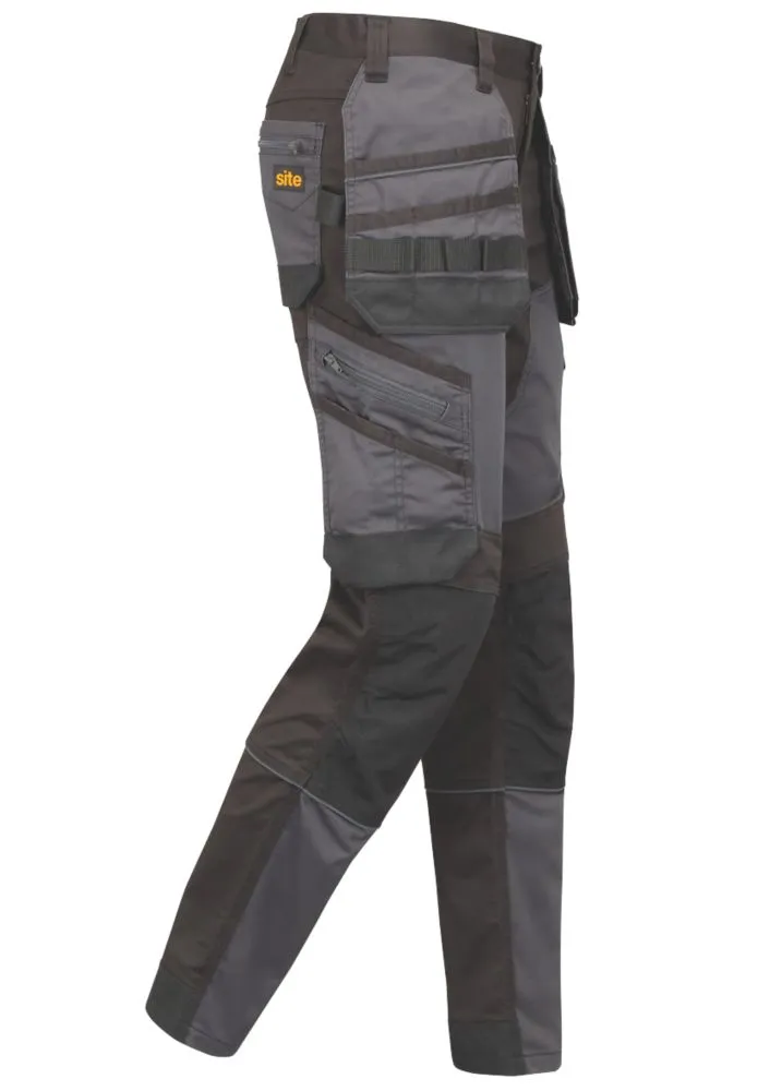 Site Bolden, pantalón elástico con bolsillo de pistolera, gris/negro (cintura 36