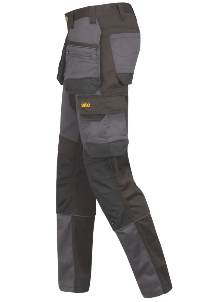 Site Bolden, pantalón elástico con bolsillo de pistolera, gris/negro (cintura 36
