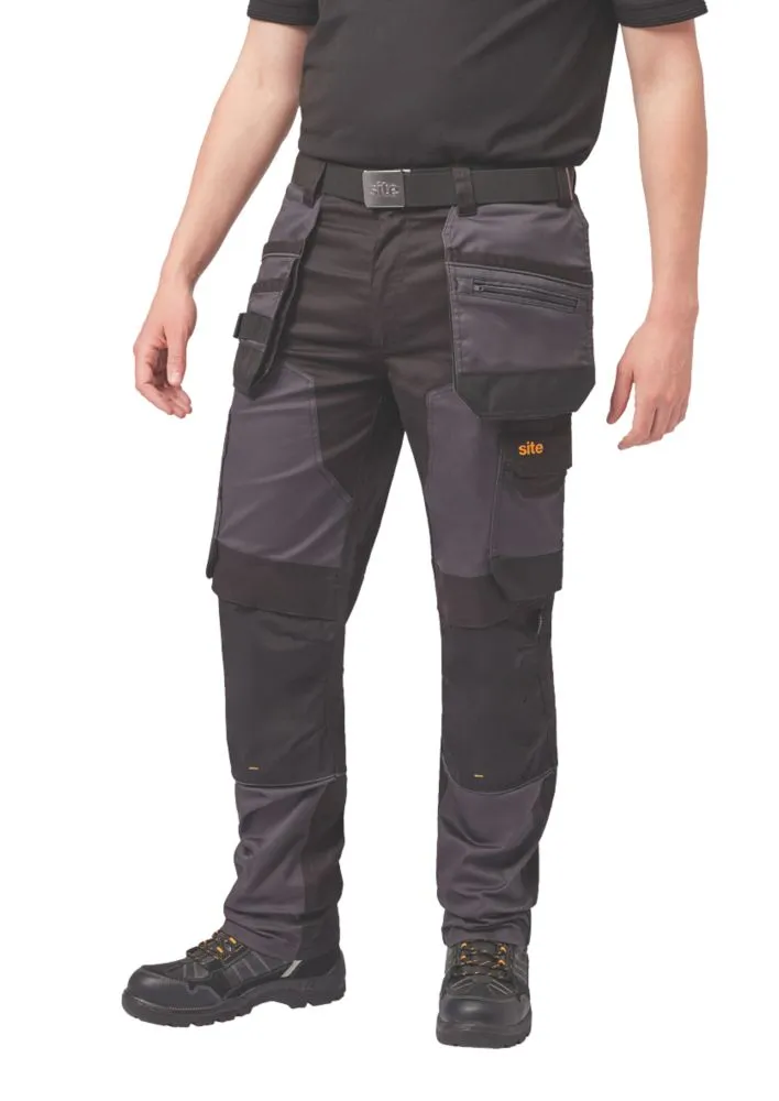 Site Bolden, pantalón elástico con bolsillo de pistolera, gris/negro (cintura 36