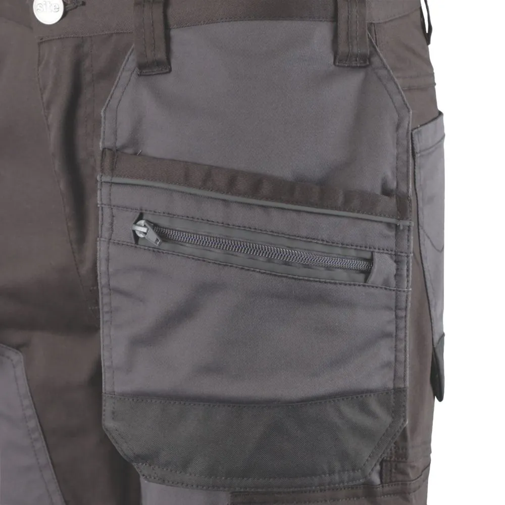 Site Bolden, pantalón elástico con bolsillo de pistolera, gris/negro (cintura 36