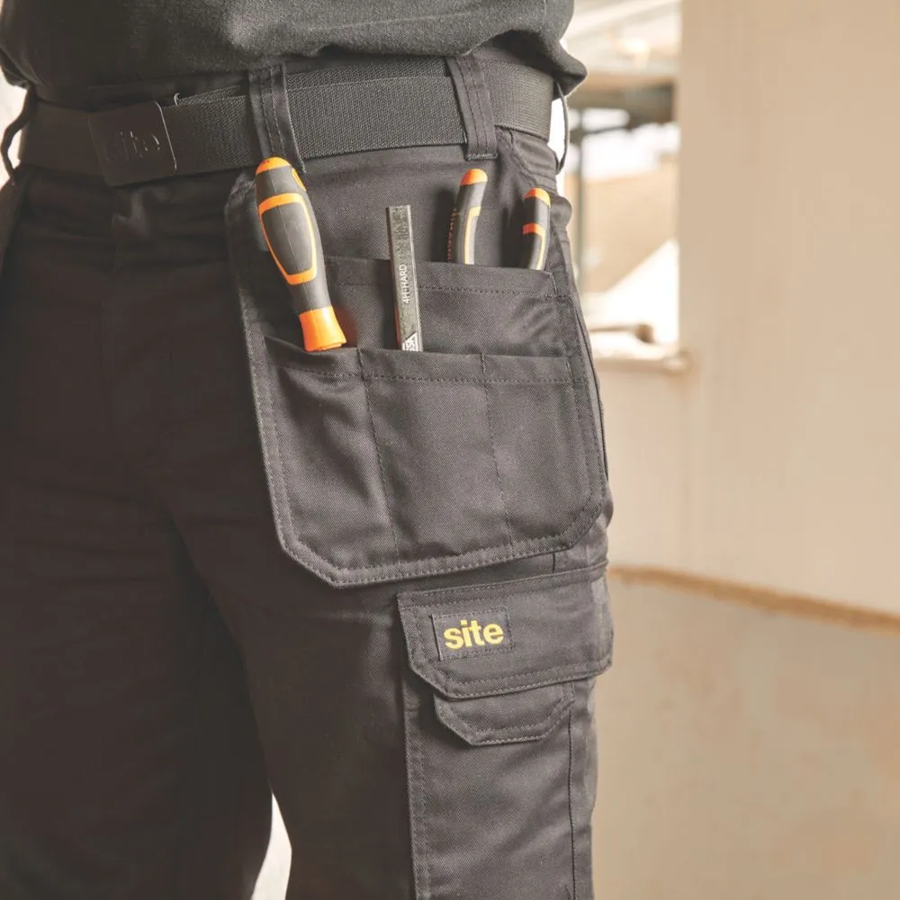 Site Sember, pantalón con bolsillos de pistolera, negro (cintura 36