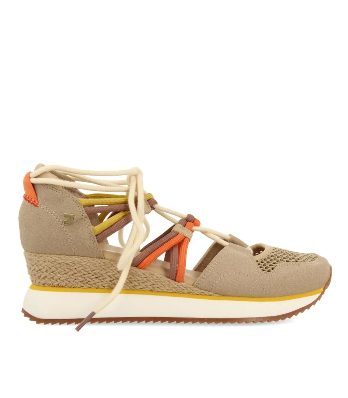 SNEAKER ABIERTA CON CUÑA PARA MUJER GIOSEPPO IONA BEIGE