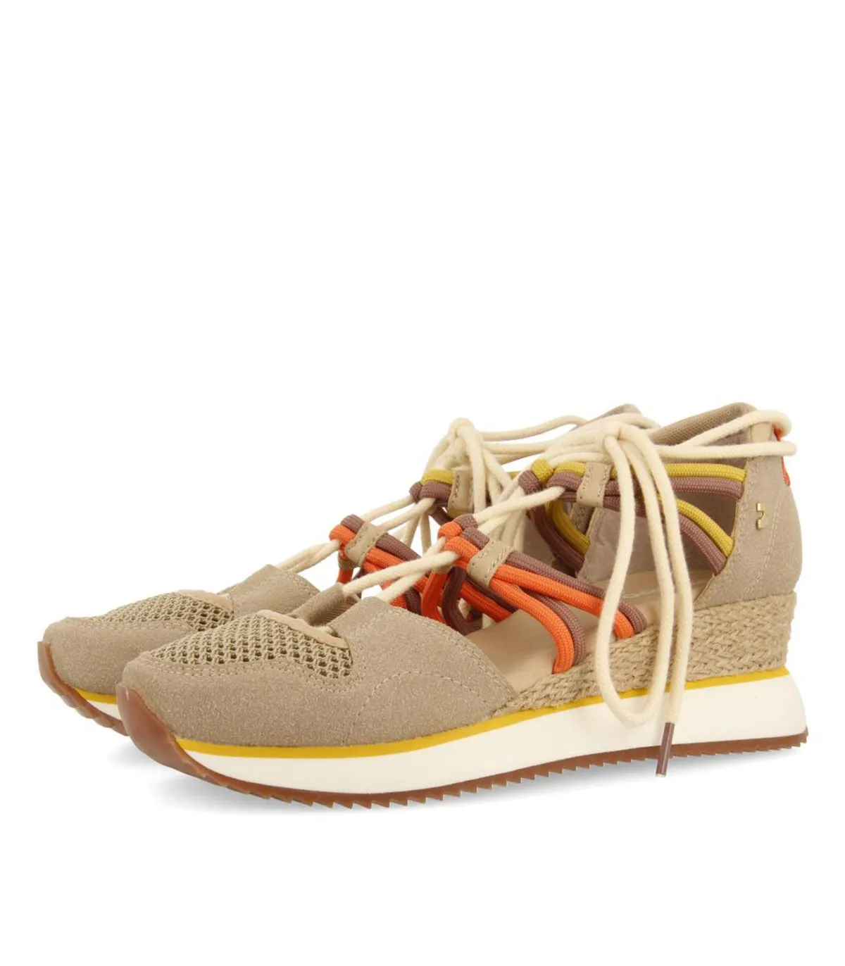 SNEAKER ABIERTA CON CUÑA PARA MUJER GIOSEPPO IONA BEIGE