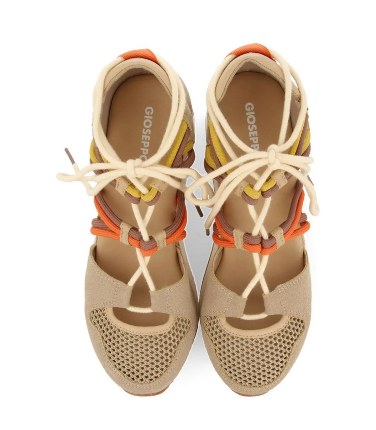 SNEAKER ABIERTA CON CUÑA PARA MUJER GIOSEPPO IONA BEIGE
