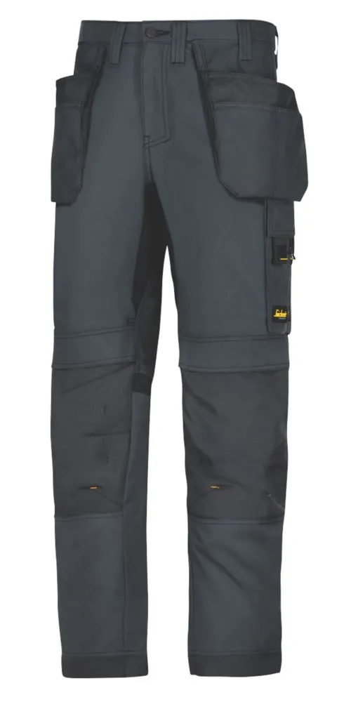Snickers AllRoundWork, pantalón de trabajo diario, gris acero (cintura 33