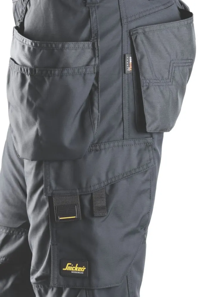 Snickers AllRoundWork, pantalón de trabajo diario, gris acero (cintura 33