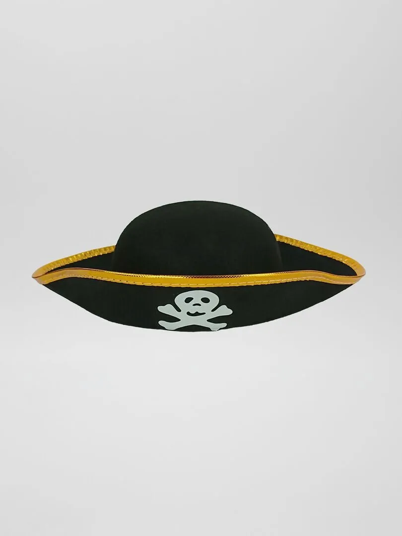SOMBRERO DE PIRATA   DISFRAZ  NEGRO