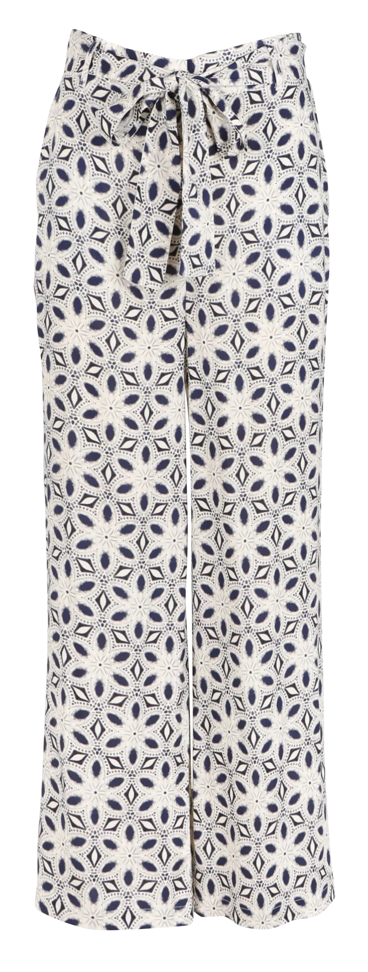 SUD EXPRESS PAGADIR  PANTALóN ANCHO DE TALLE ALTO ESTAMPADO EN AZUL