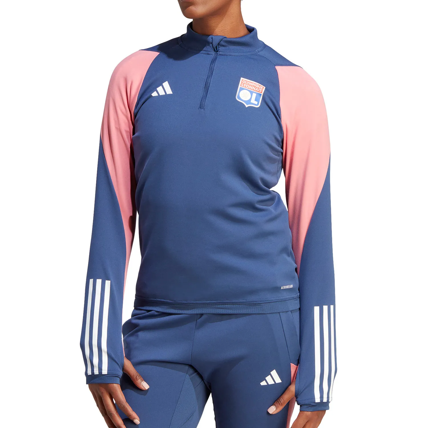 Sudadera adidas Olympique Lyon entrenamiento mujer