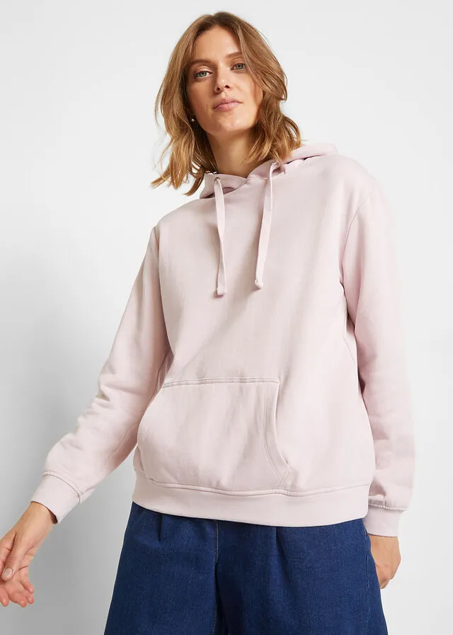 Sudadera básica con capucha Rosa mate