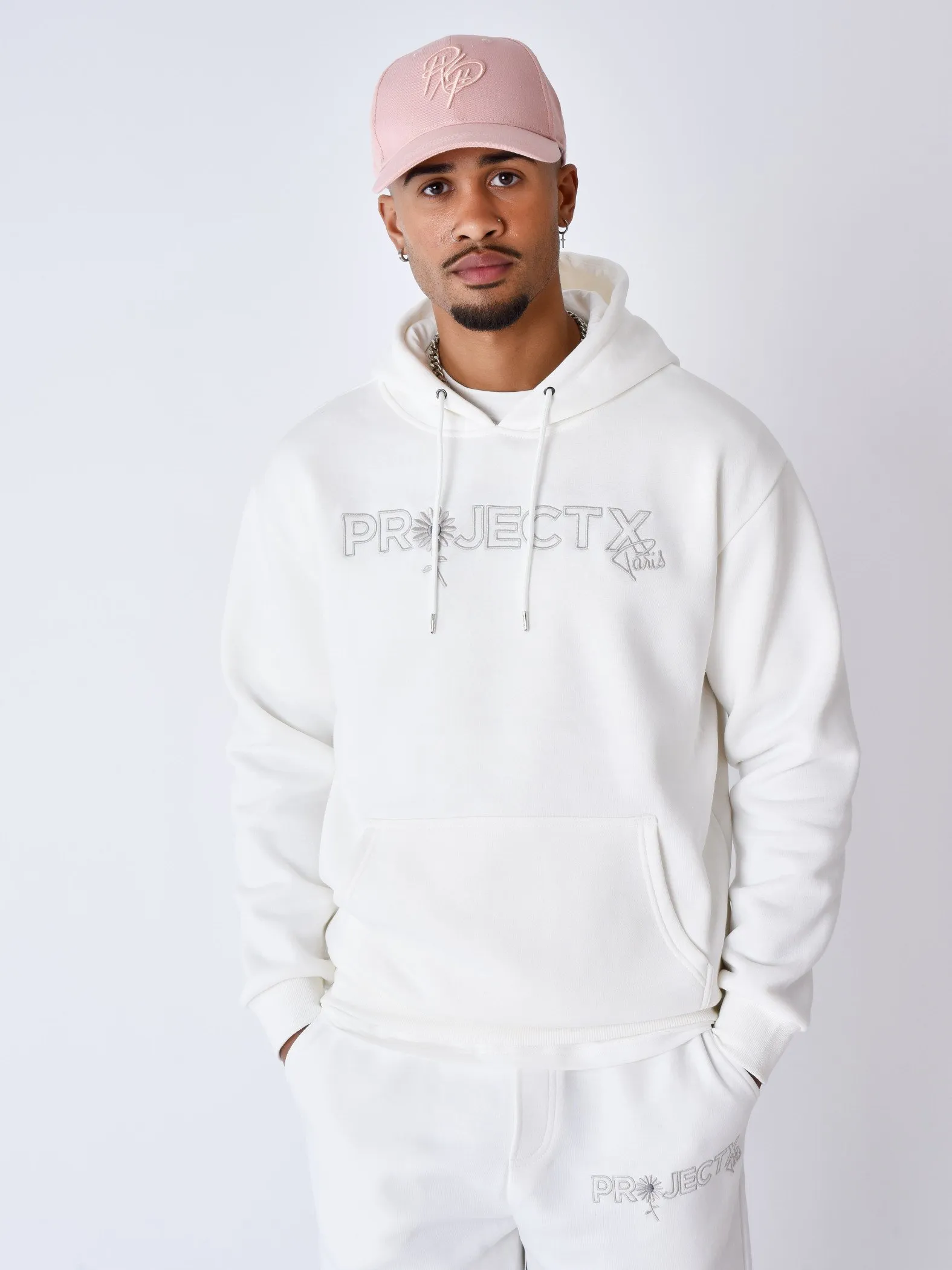 Sudadera con capucha bordada Daisy