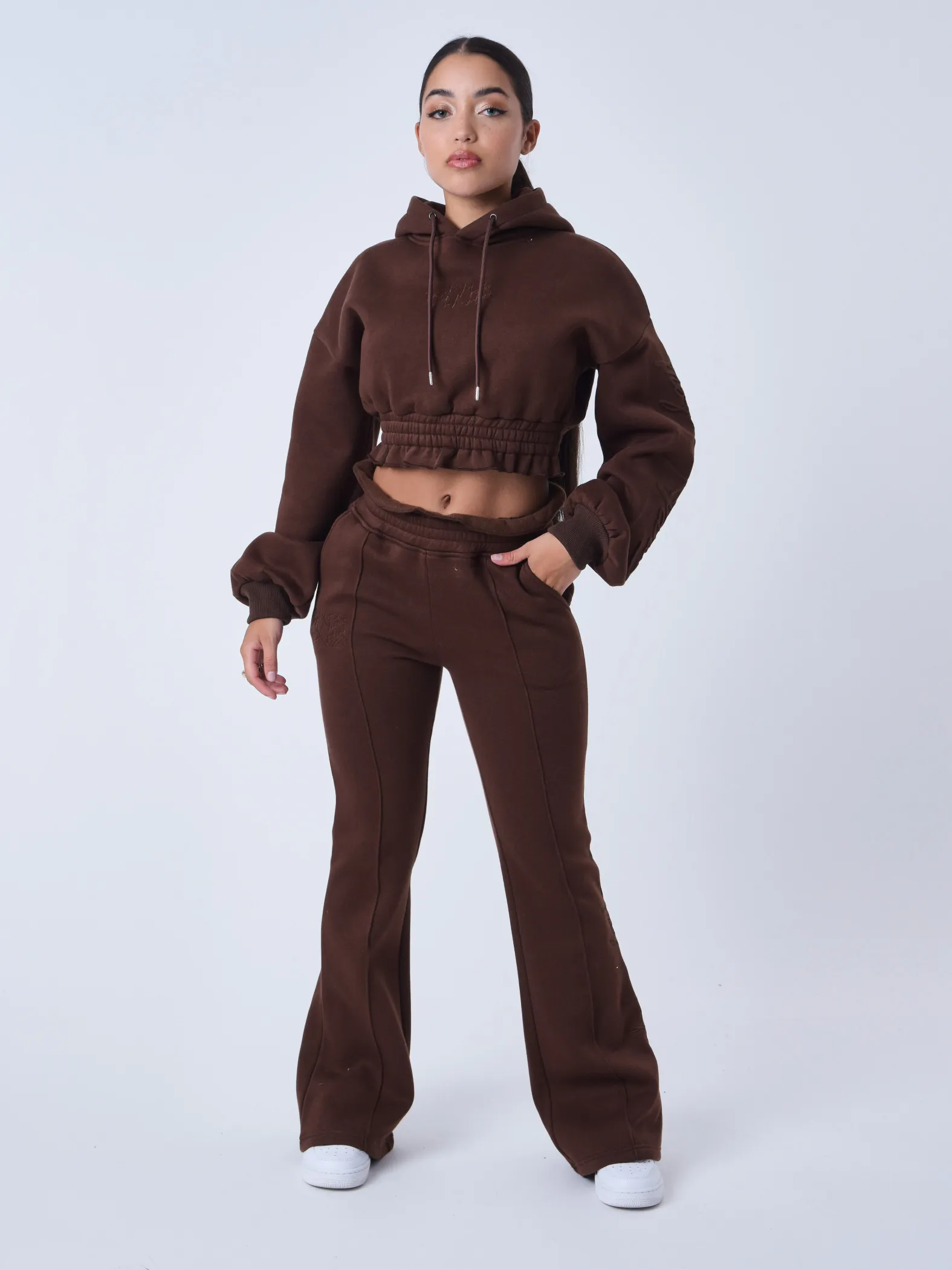 Sudadera con capucha fruncida