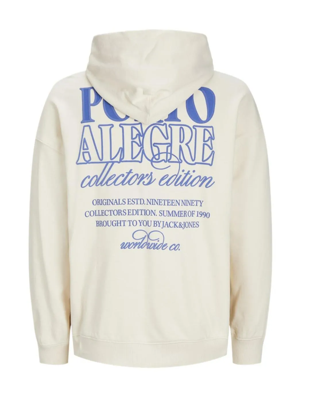 Sudadera Jack&Jones Mykonos beige con capucha para hombre