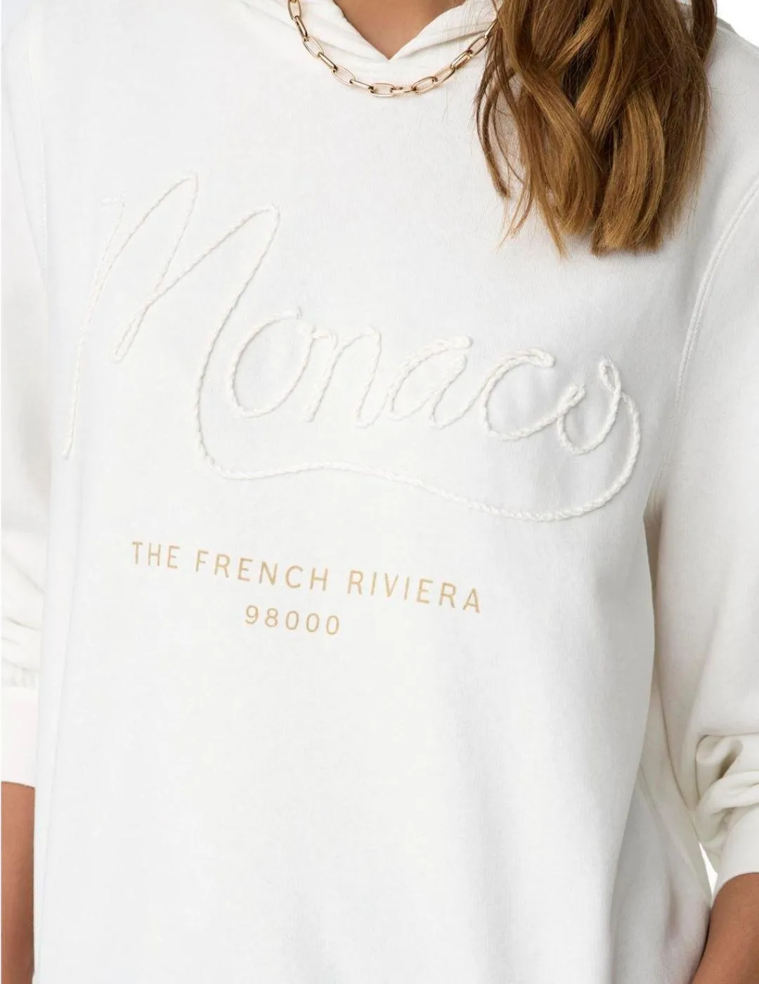 Sudadera Only Trust blanco Regular con capucha para mujer