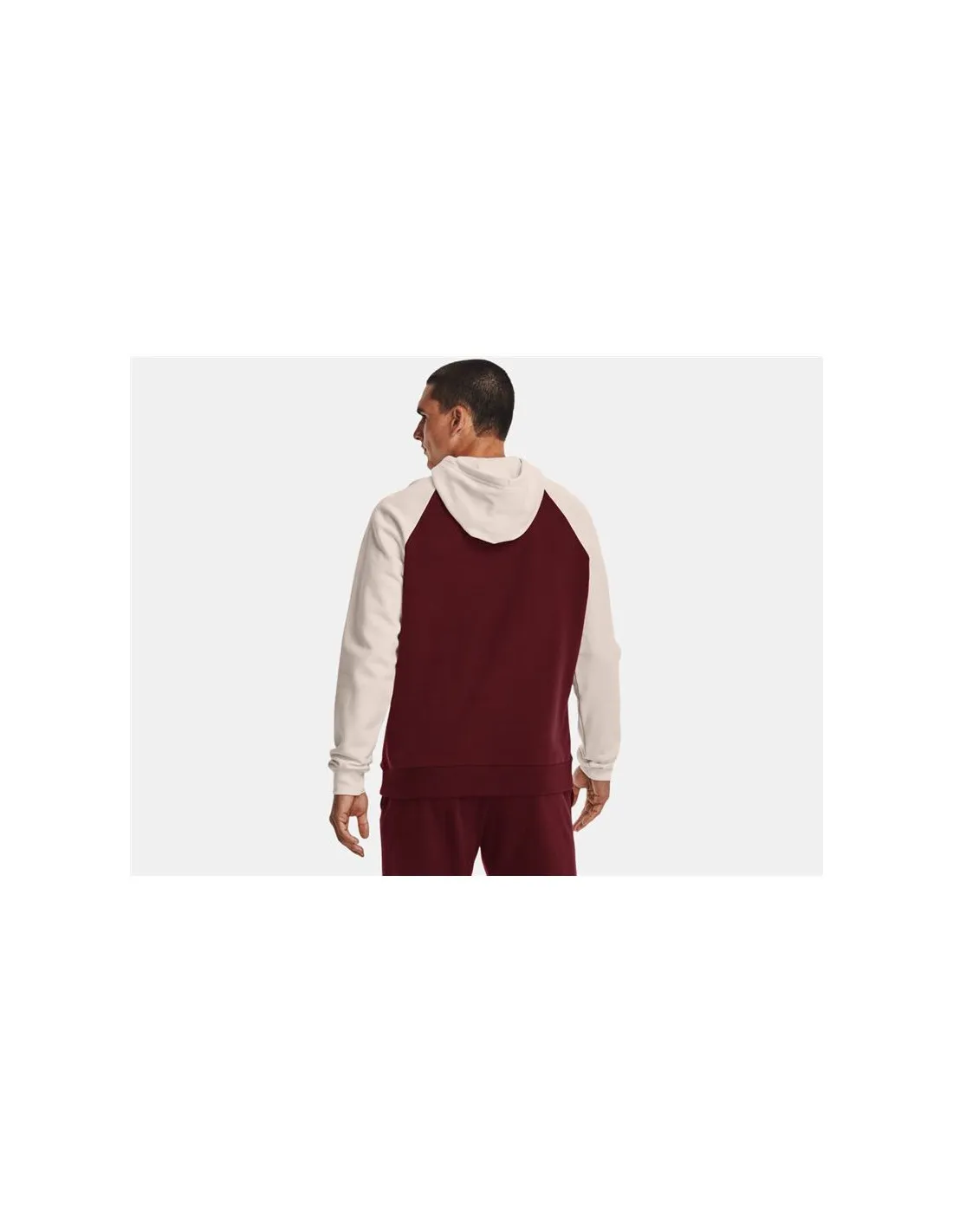 Sudadera Under Armour Wordmark Colorblock Hombre Red