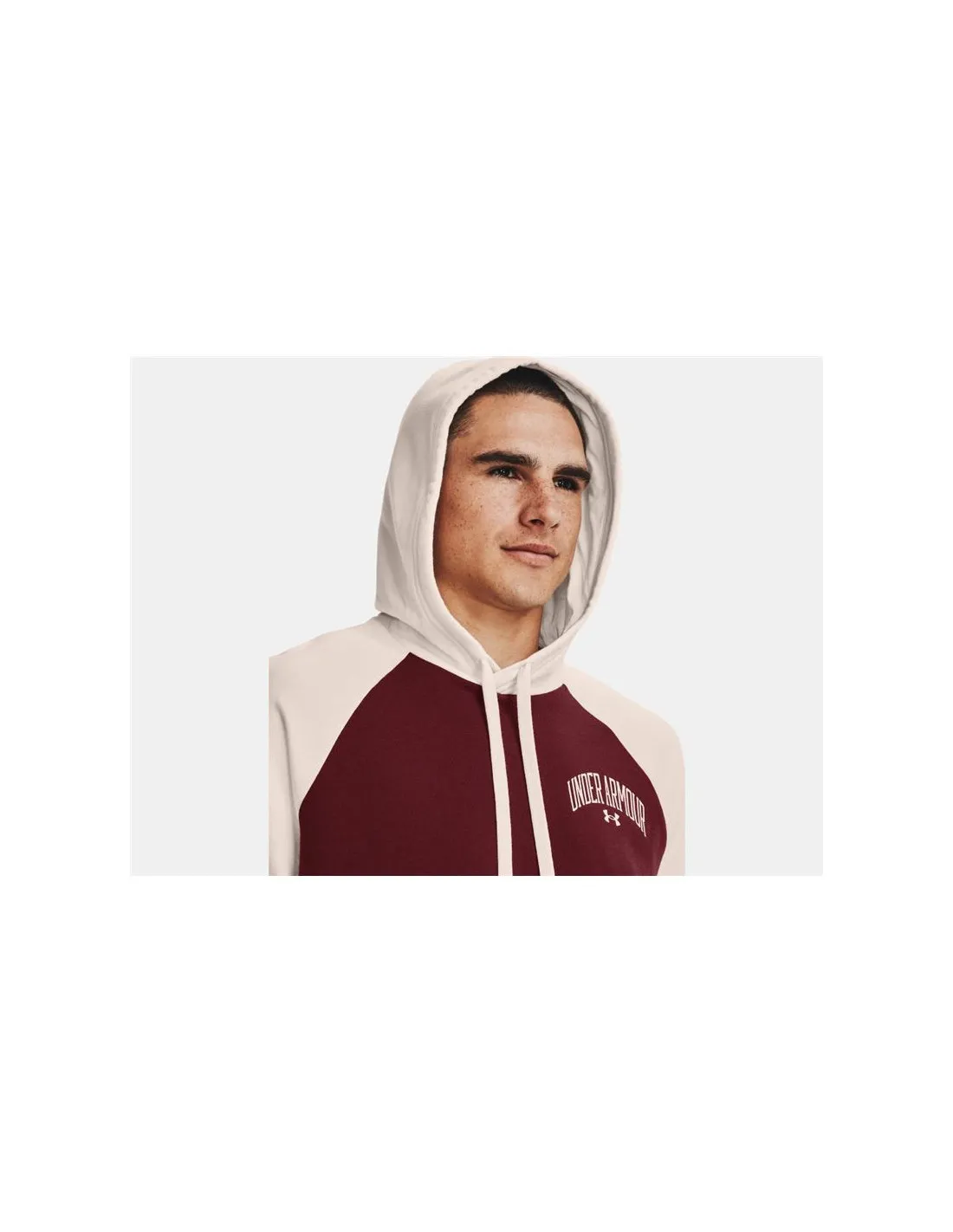 Sudadera Under Armour Wordmark Colorblock Hombre Red