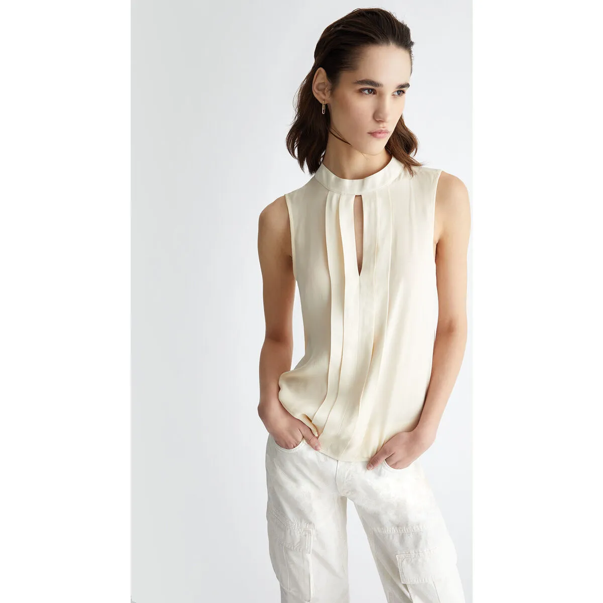 Top en tejido georgette