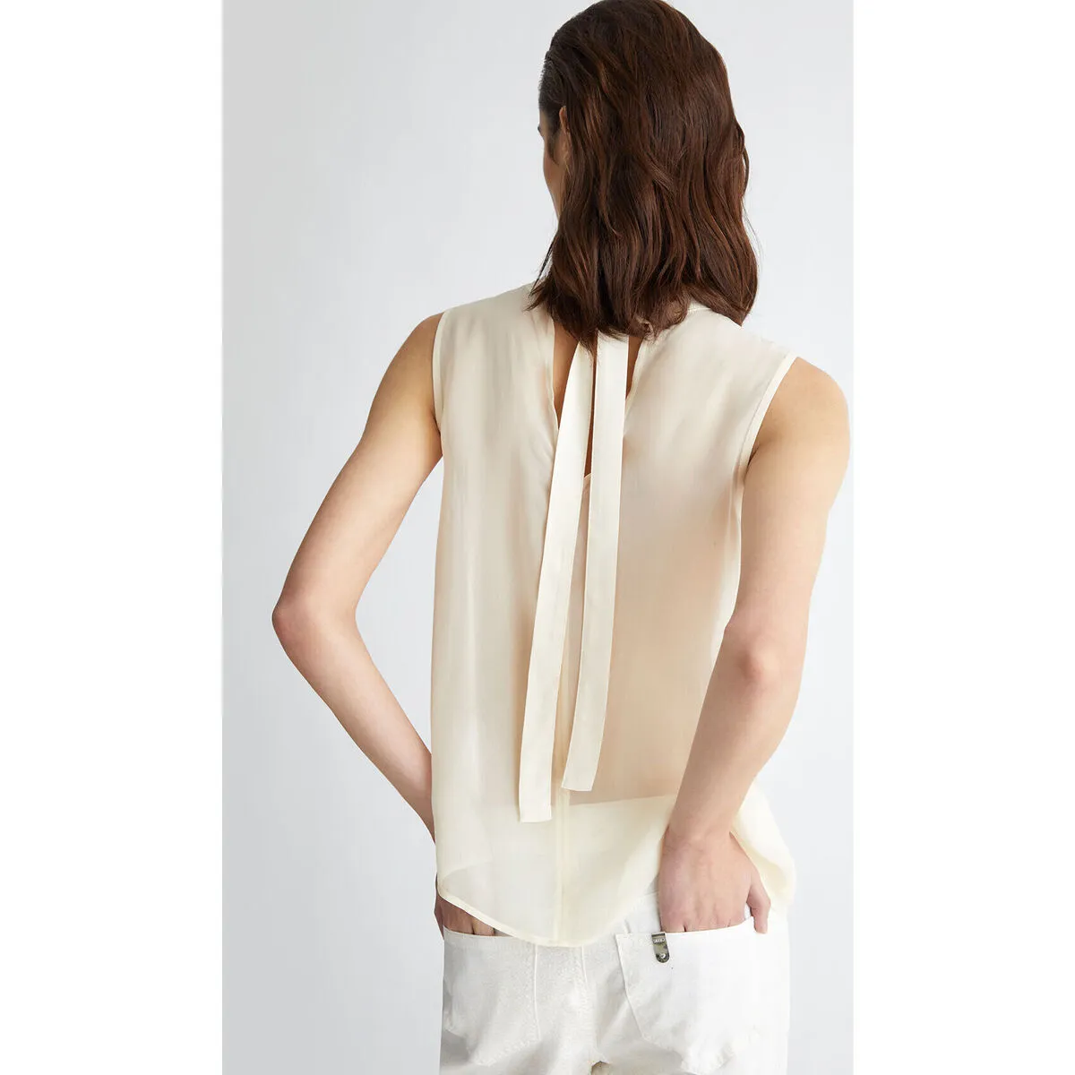 Top en tejido georgette