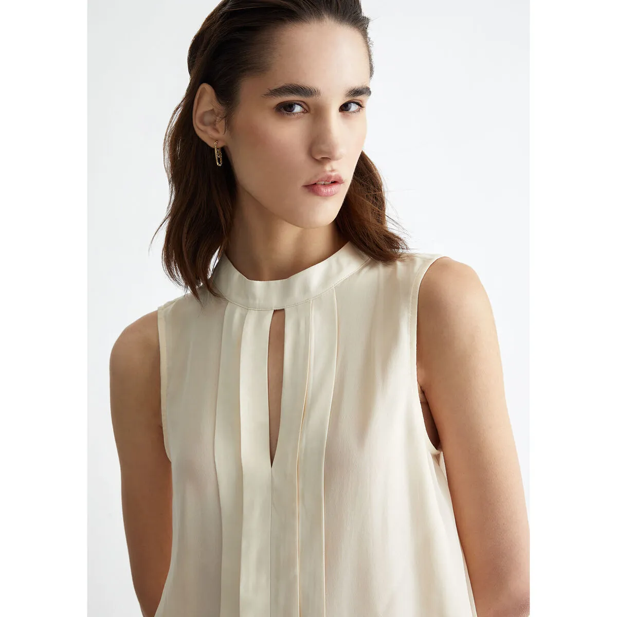 Top en tejido georgette