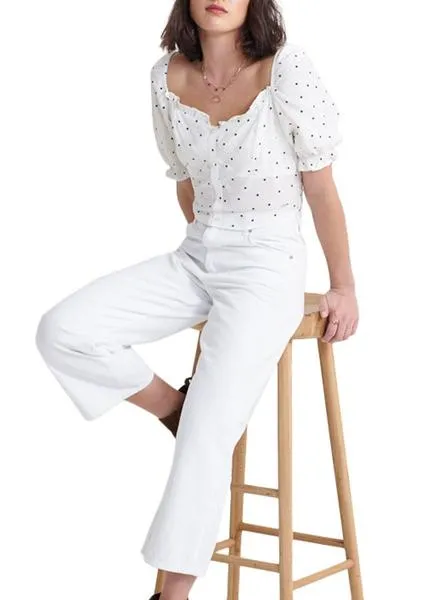 Top Superdry Quincy Blanco Para Mujer