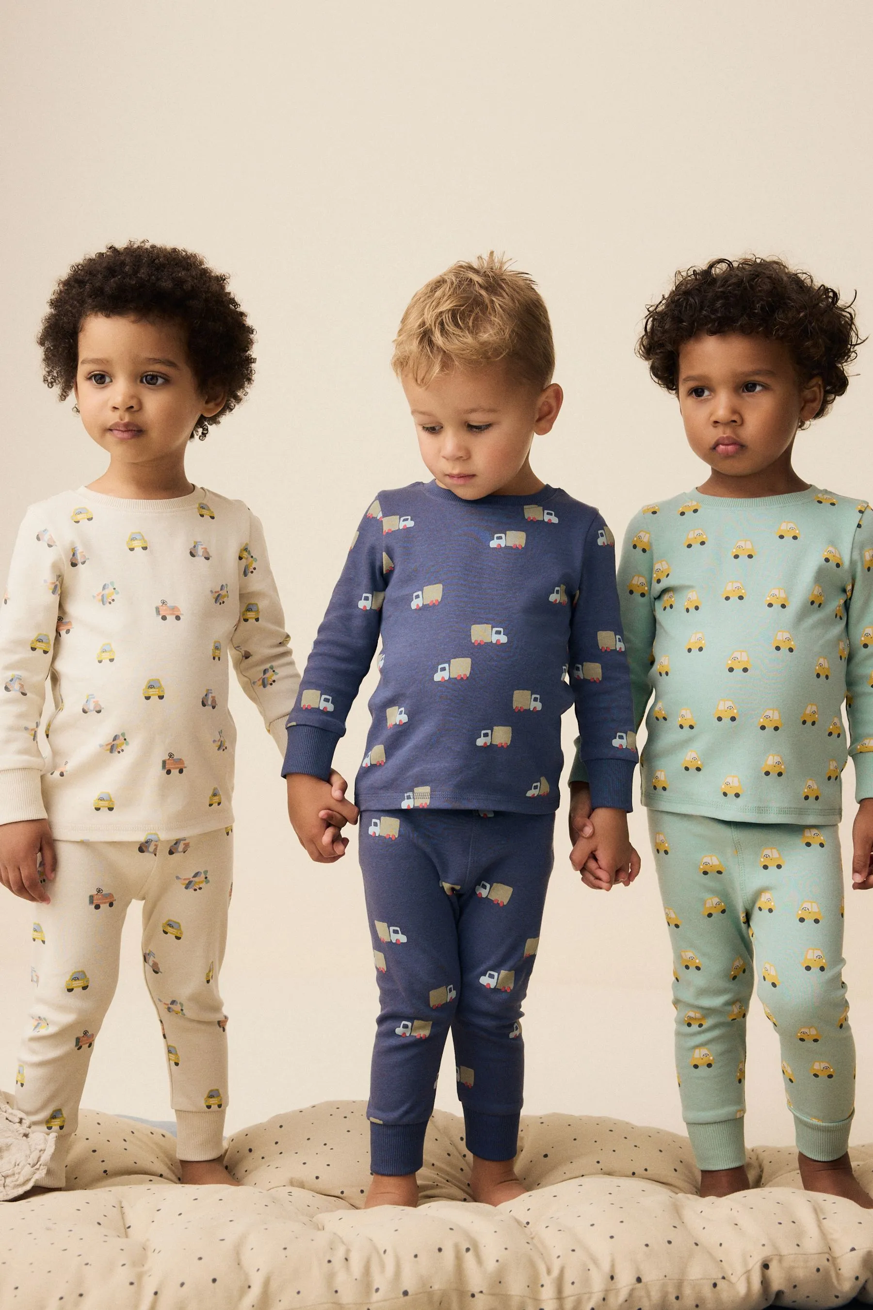 TRANSPORTES EN VERDE/AZUL  SNUGGLE 100% COTTON PYJAMAS 3 PACK (9MTHS10YRS)