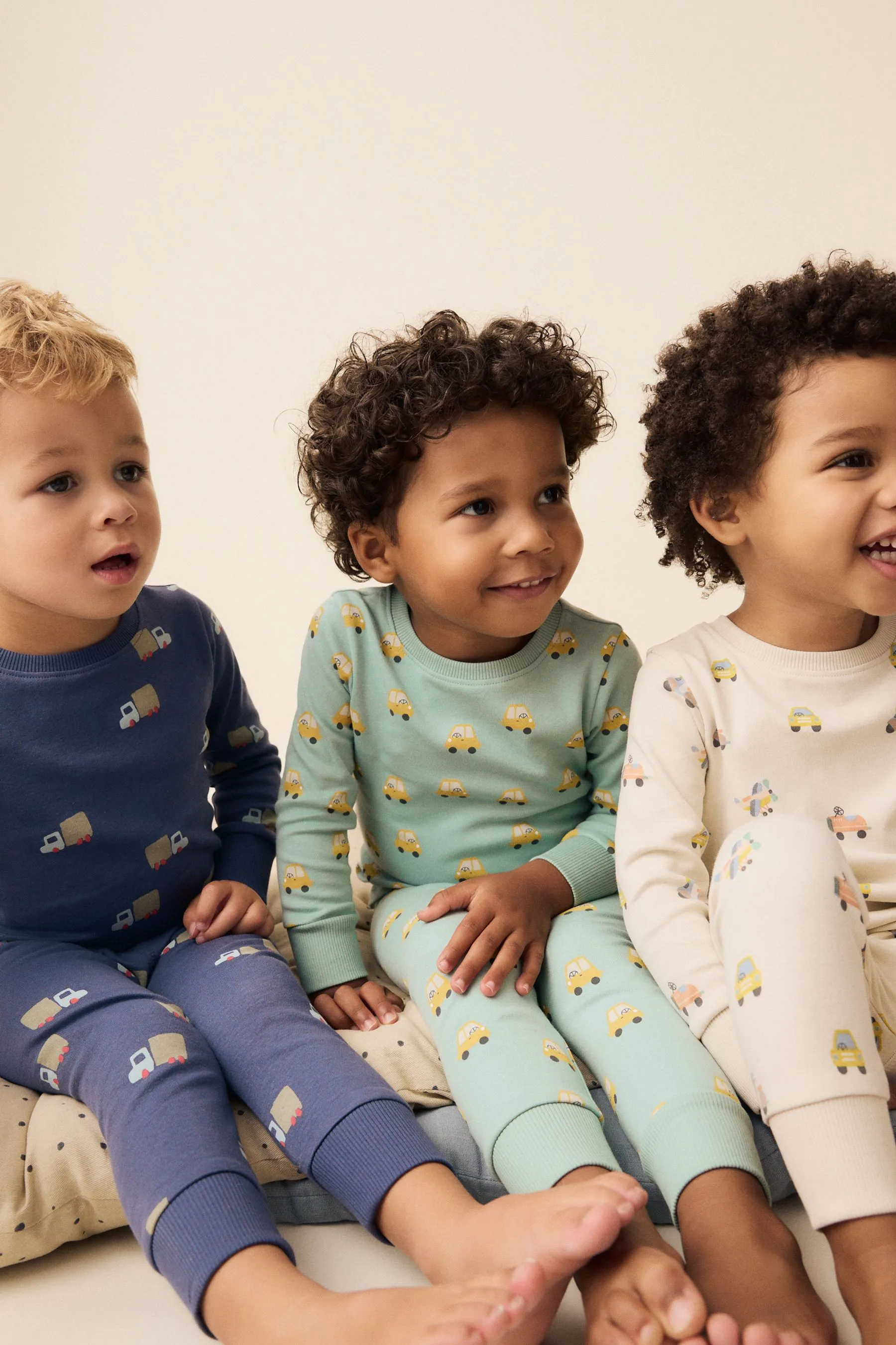 TRANSPORTES EN VERDE/AZUL  SNUGGLE 100% COTTON PYJAMAS 3 PACK (9MTHS10YRS)