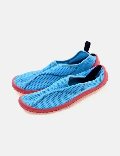 Tribord Escarpín azul tejido