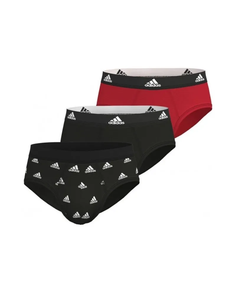 TRIPACK SLIPS ADIDAS ROJO/NEGRO ACTIVE FLEX COTTON BRIEF