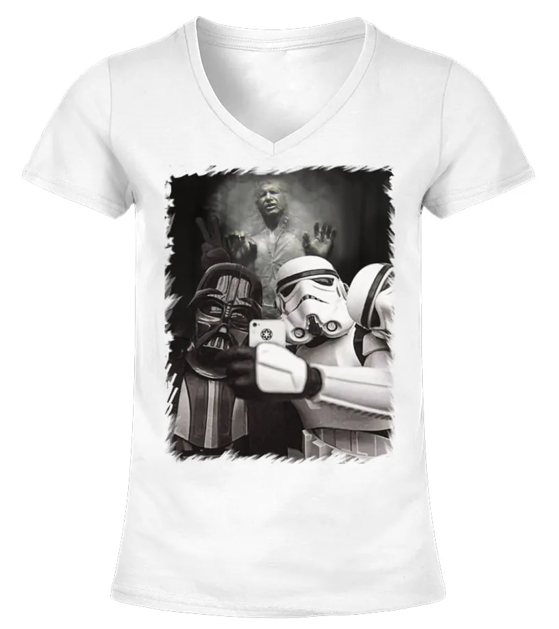 Vader Trooper Han Selfie Camiseta cuello pico Mujer