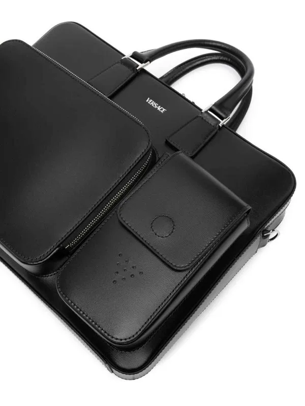 VERSACE BOLSO PARA EL TRABAJO  NEGRO