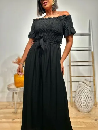 Vestido Bardot CHABLISSE Negro