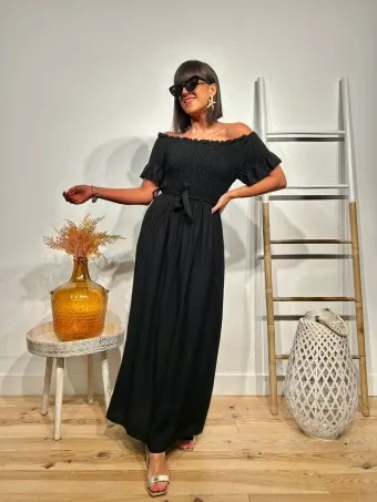 Vestido Bardot CHABLISSE Negro
