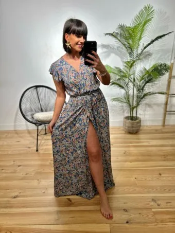Vestido Cachemires DEMEERZEL Azul
