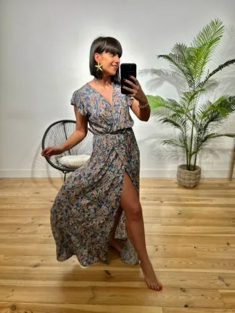 Vestido Cachemires DEMEERZEL Azul