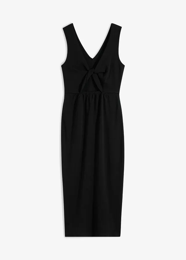 Vestido camisero con detalle en la espalda Negro